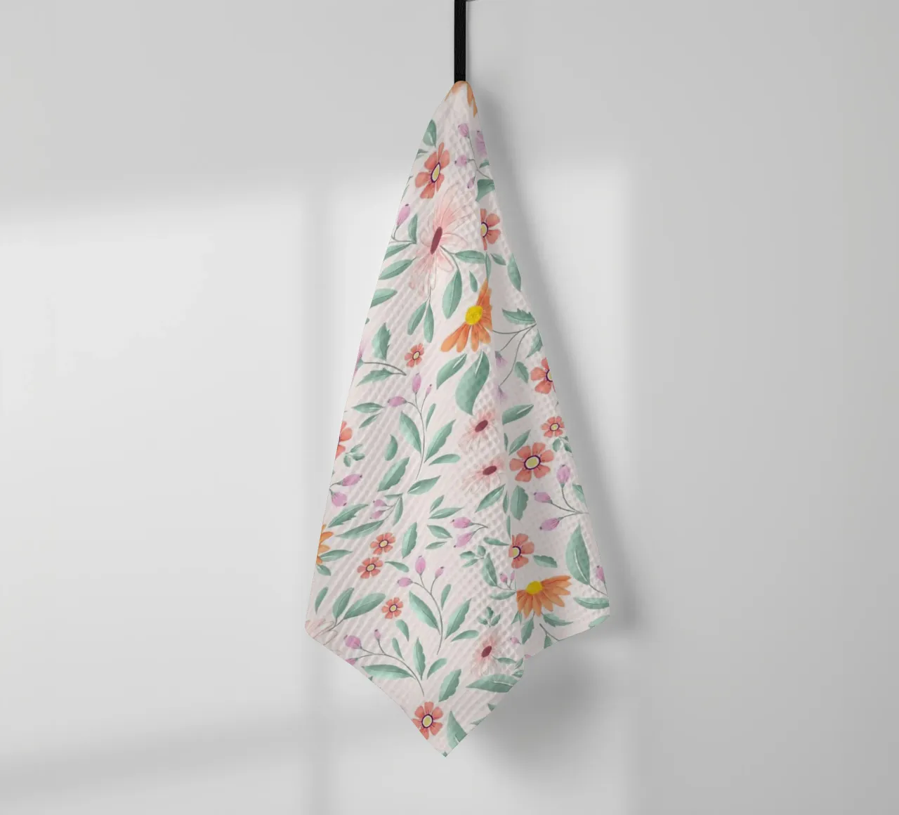 Siete unici e meravigliosi. Motivo floreale in colori pastello canovaccio da cucina da CalliLetters