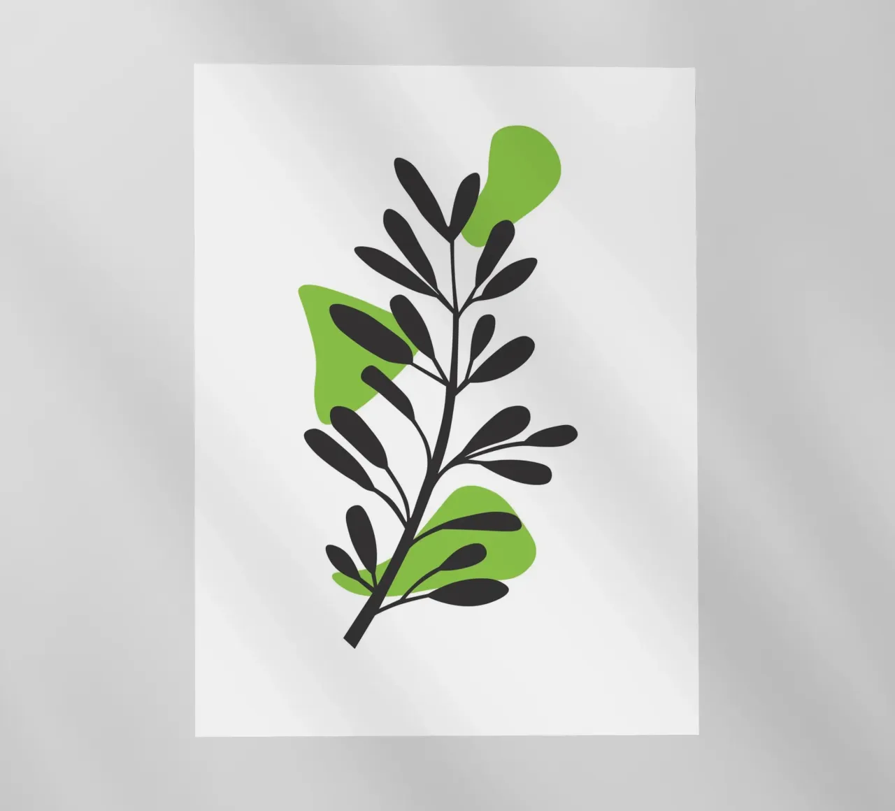 Black leaves with bright green abstract pellicola backlit da LisaArtes