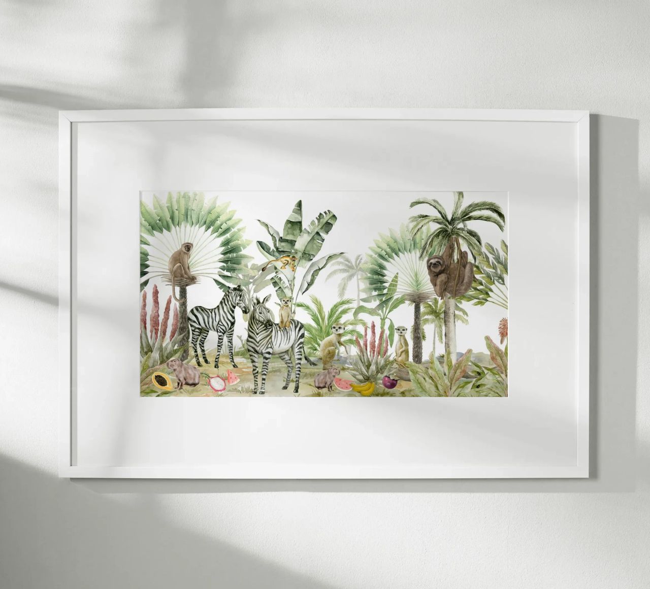Watercolor Whimsical African Wildlife Savanna poster by Vintage World - Uta Naumann