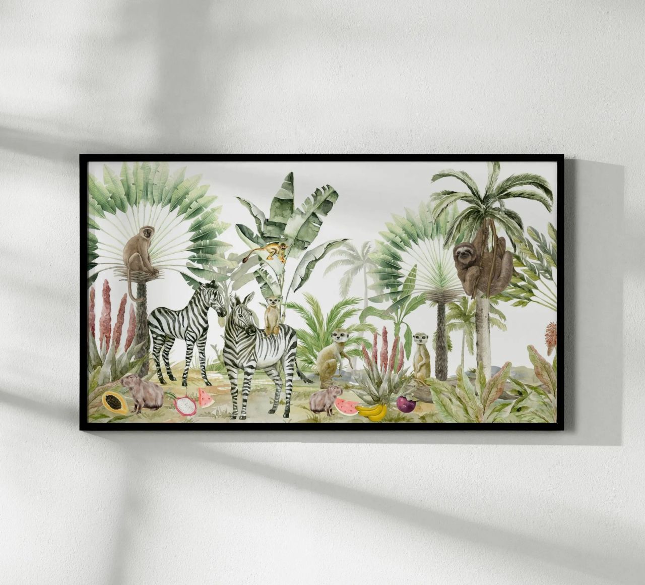 Watercolor Whimsical African Wildlife Savanna poster by Vintage World - Uta Naumann