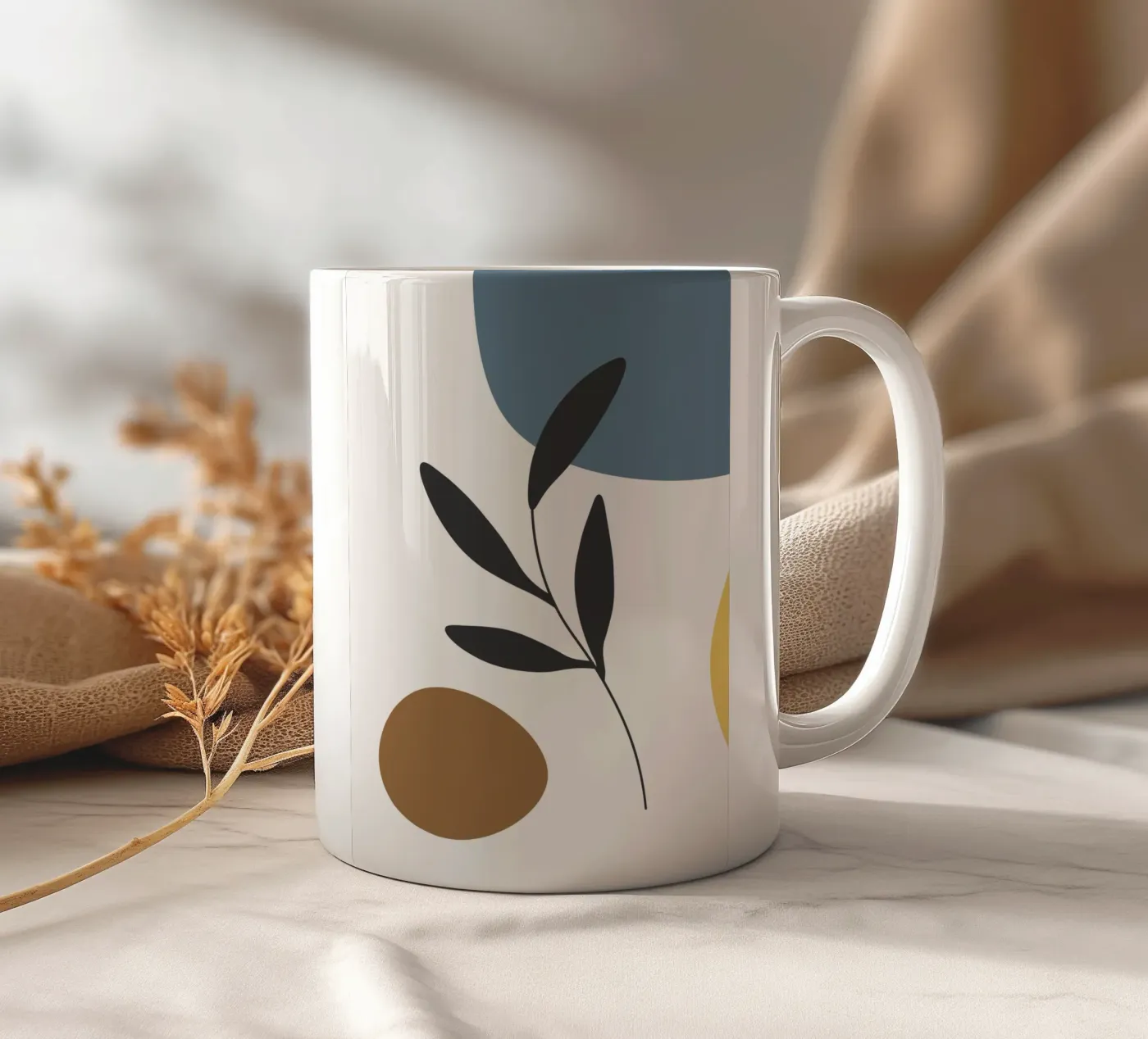 Minimalist composition ceramic mug by LisaArtes