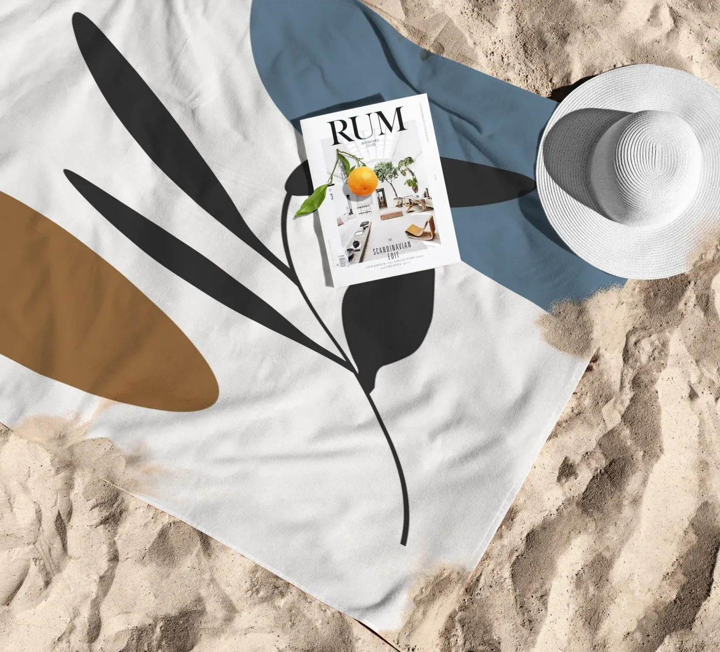 Minimalist composition beach towel by LisaArtes