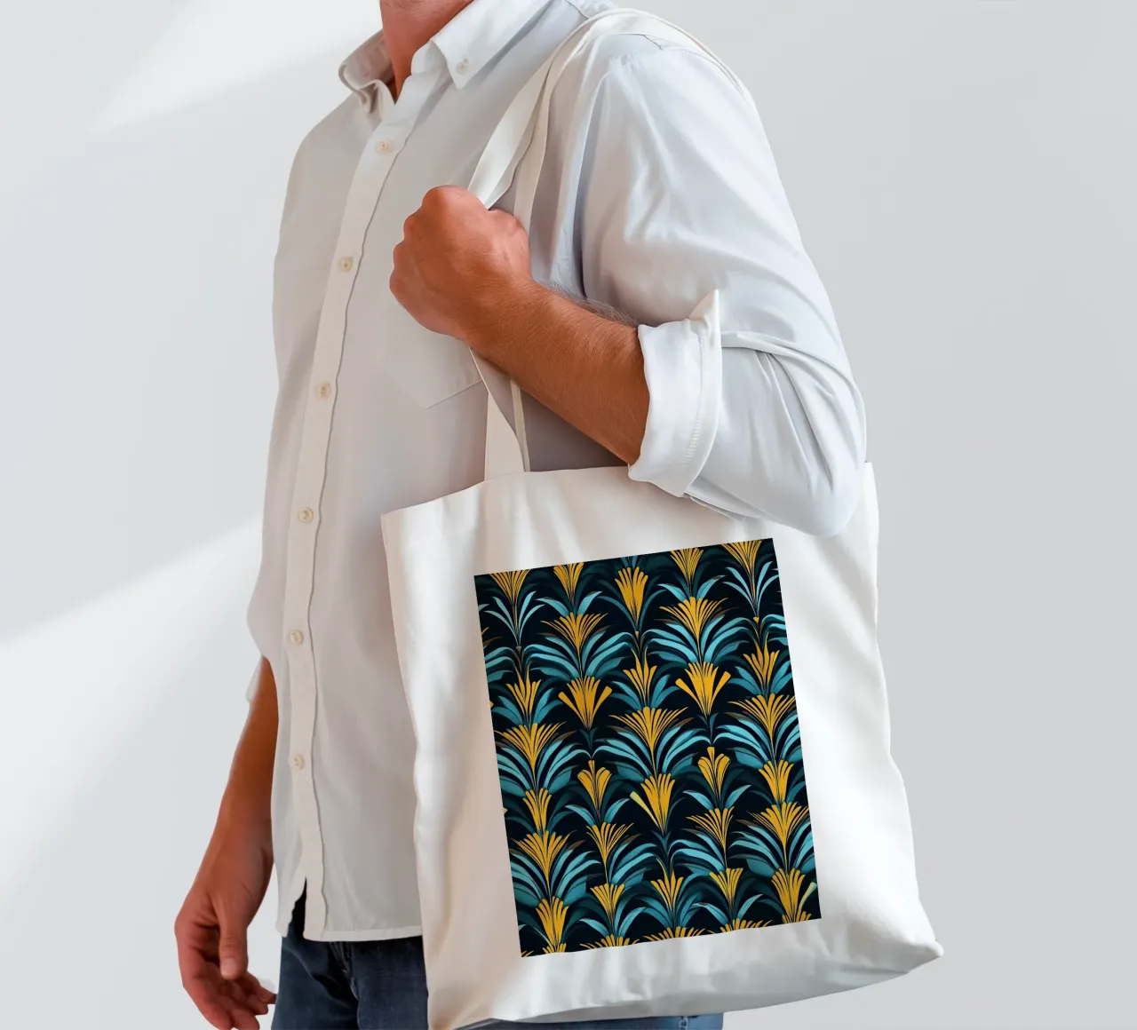 Art Deco "Golden Age Dreams" borsa in juta da Nikis Art Studio