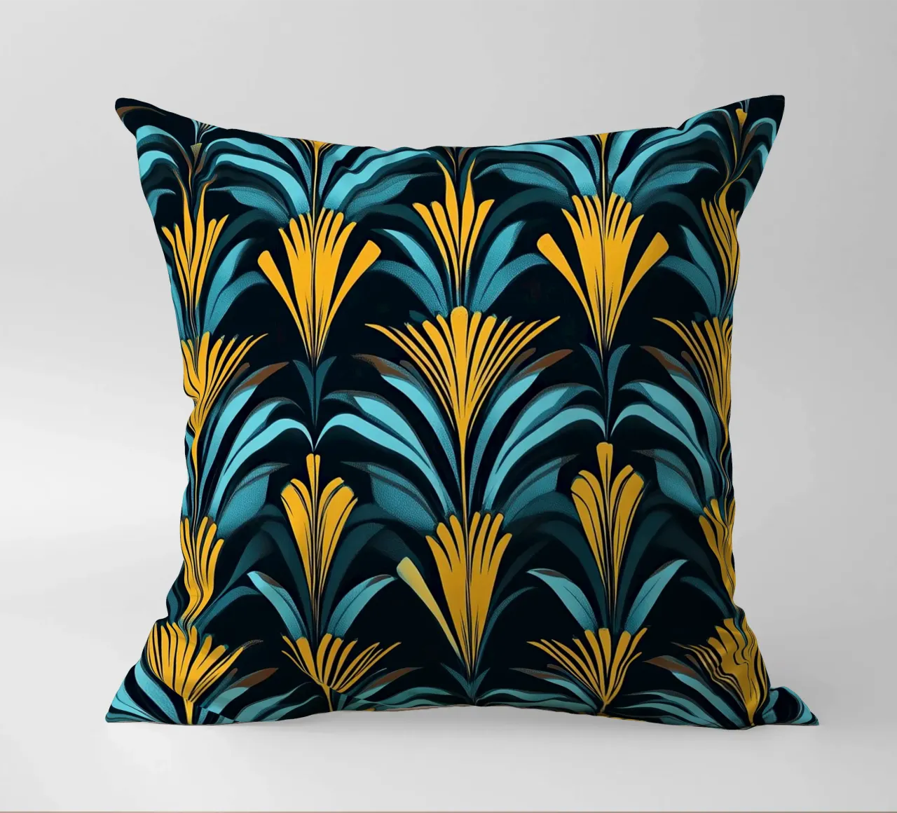 Art Deco "Golden Age Dreams" cuscino da Nikis Art Studio
