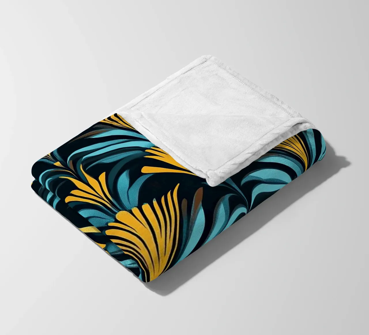 Art Deco "Golden Age Dreams" coperta in pile da Nikis Art Studio