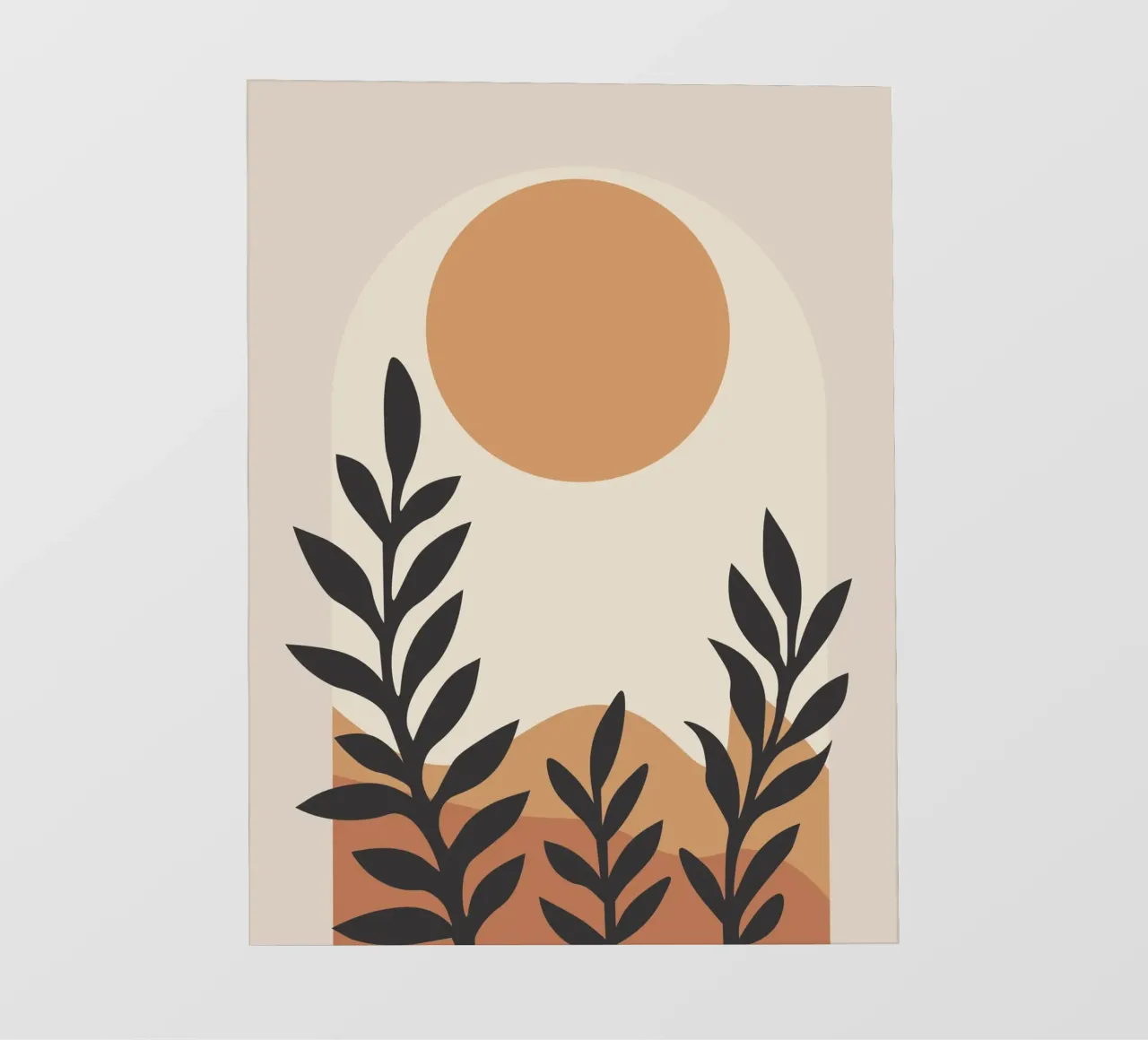 Earthly hills and a large muted sun pellicola backlit da LisaArtes