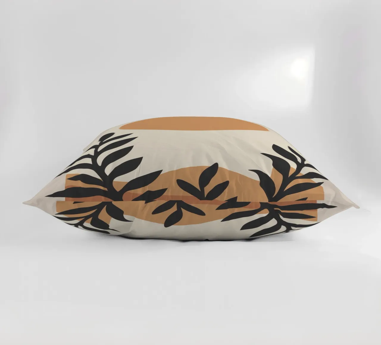 Earthly hills and a large muted sun decorative cushion by LisaArtes