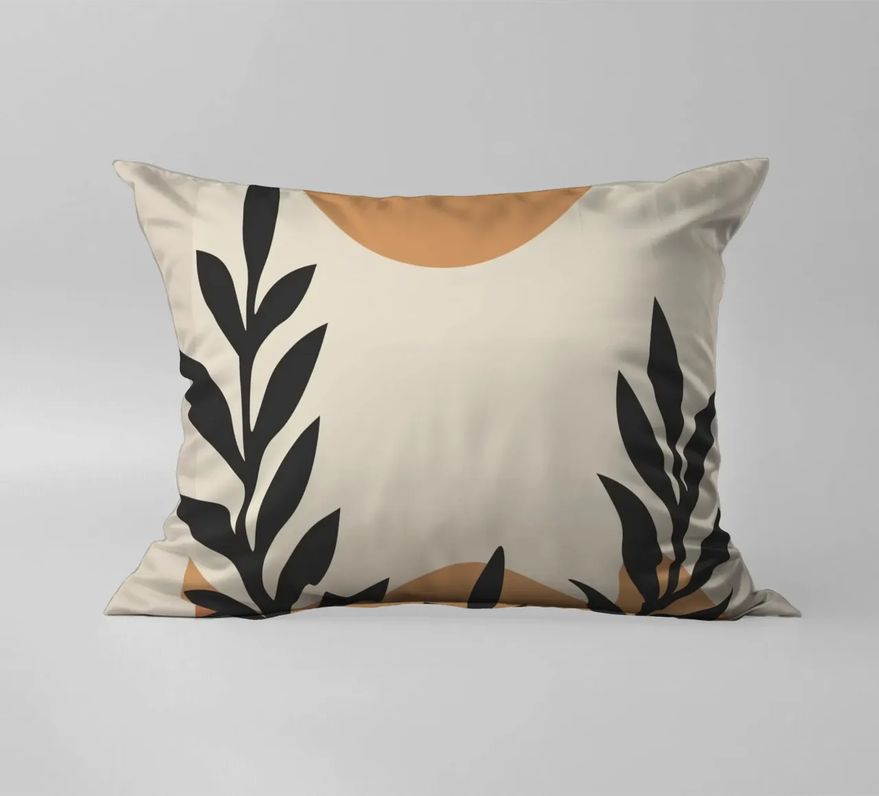 Earthly hills and a large muted sun decorative cushion by LisaArtes