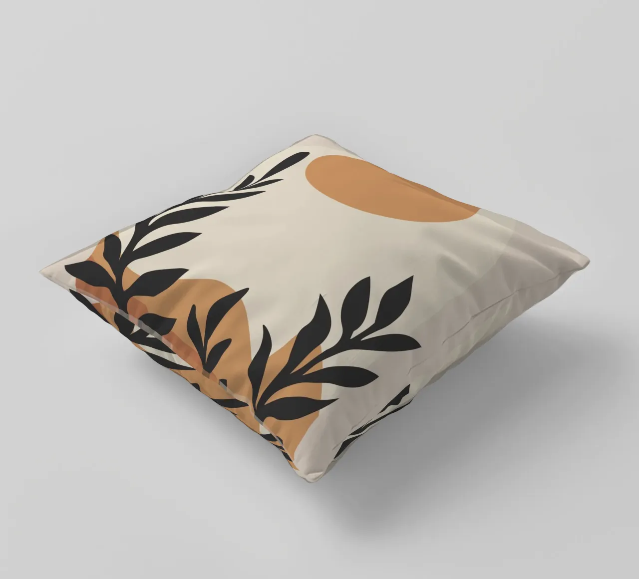Earthly hills and a large muted sun decorative cushion by LisaArtes
