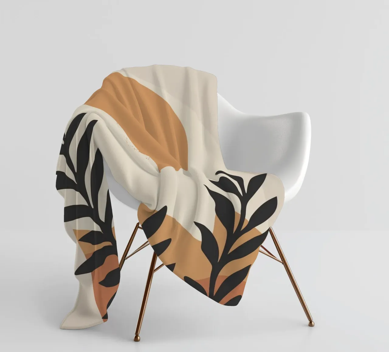 Earthly hills and a large muted sun fleecedeken van LisaArtes