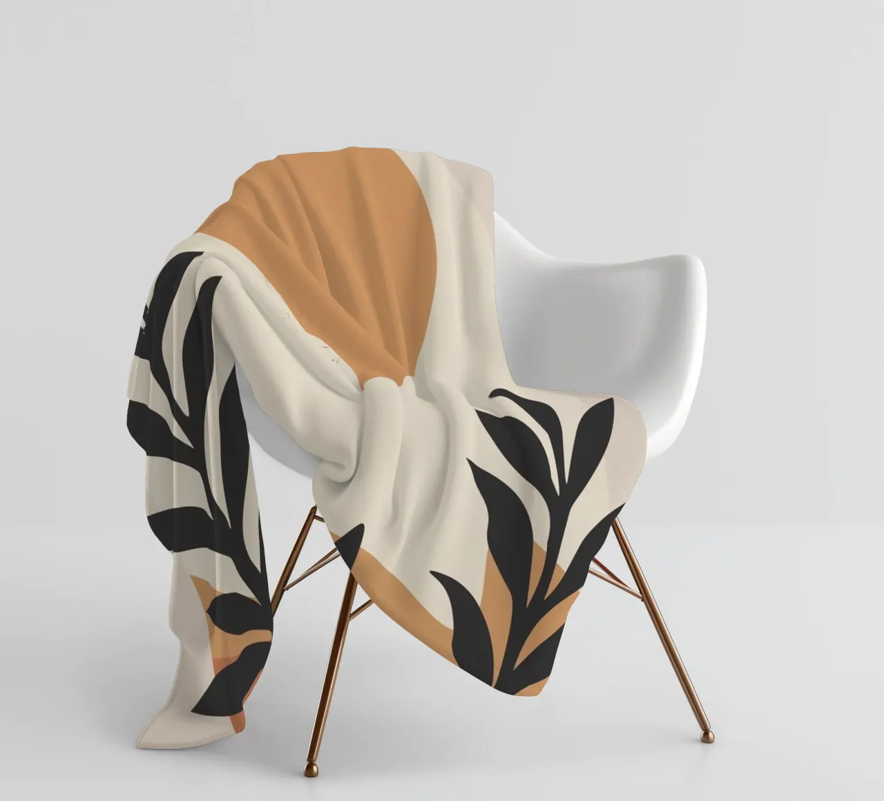 Earthly hills and a large muted sun fleecedeken van LisaArtes