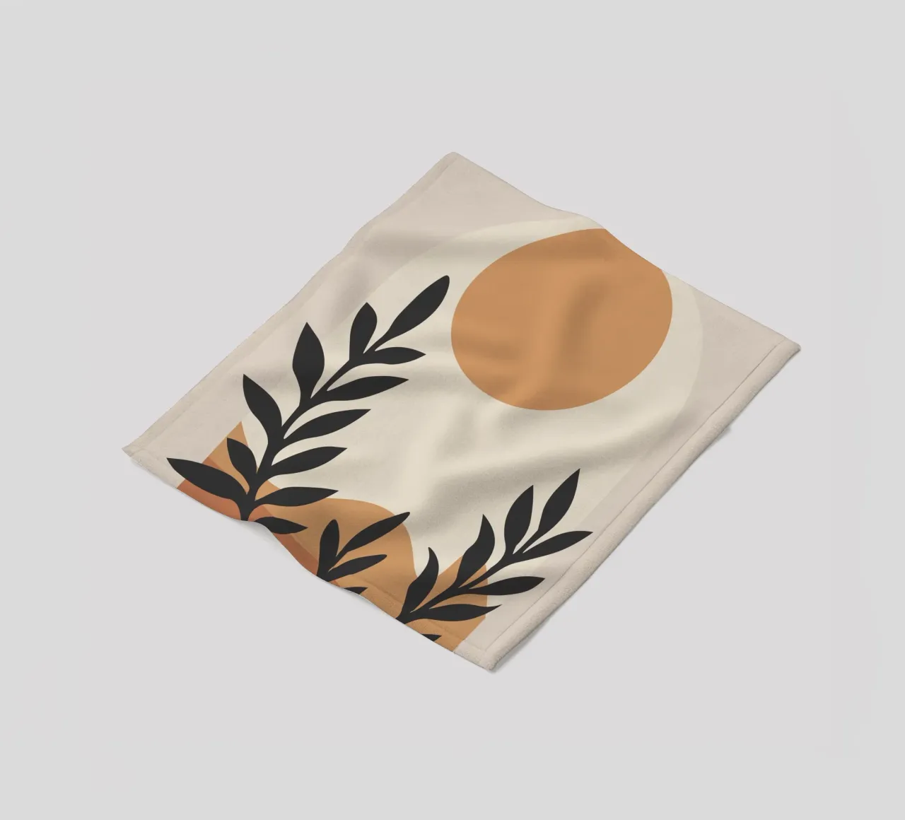 Earthly hills and a large muted sun fleecedeken van LisaArtes