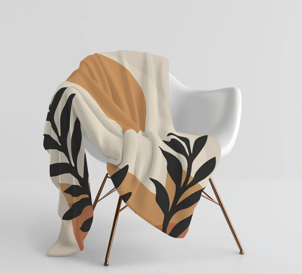 Earthly hills and a large muted sun fleecedeken van LisaArtes