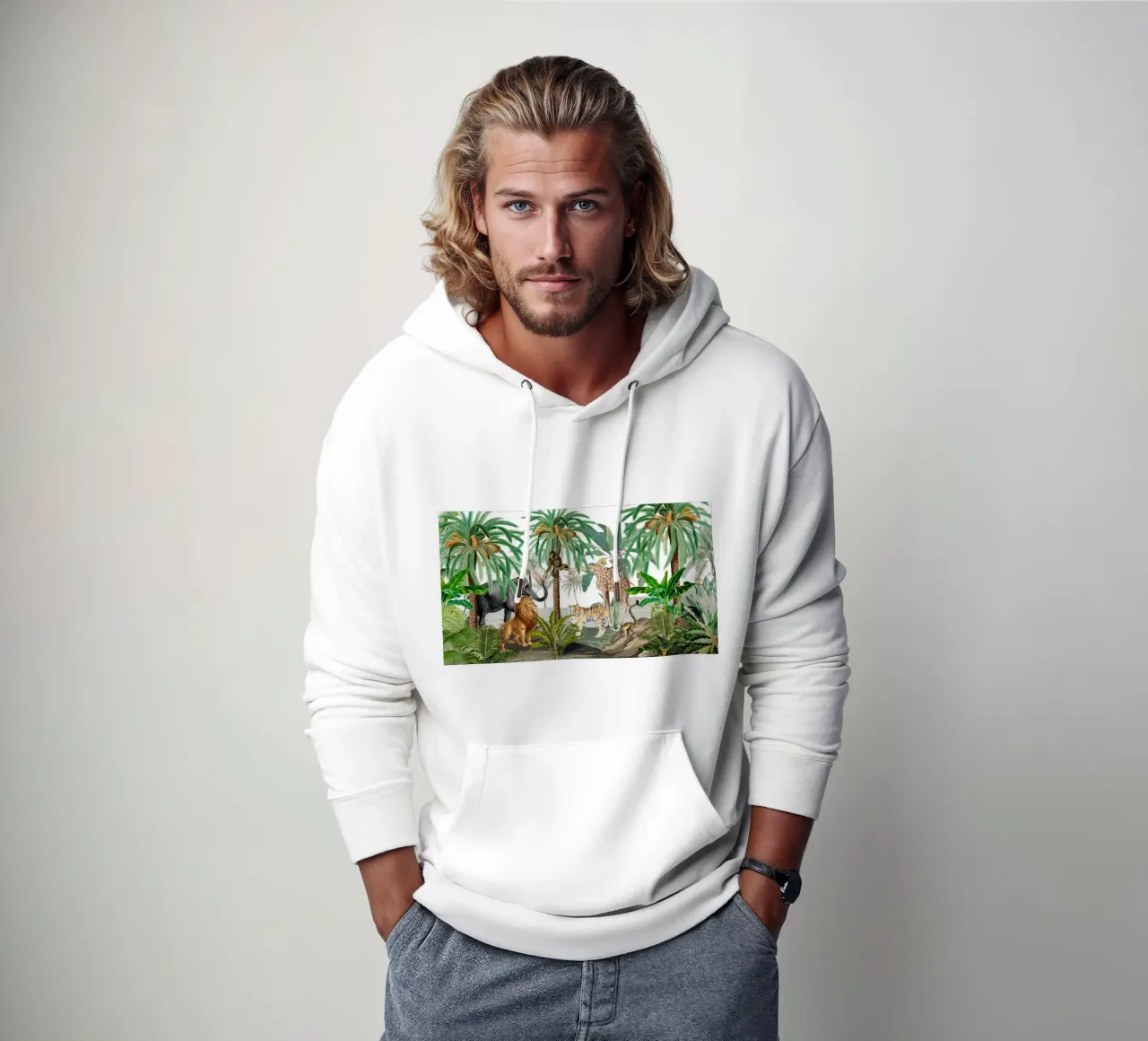 Avventura nella natura africana d'epoca felpa con cappuccio da Vintage World - Uta Naumann
