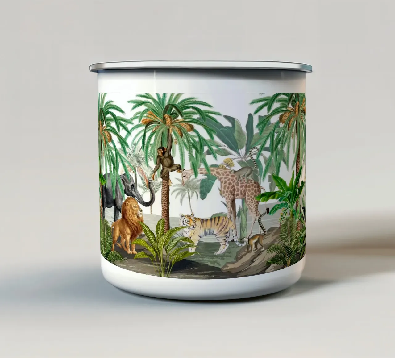 Avventura nella natura africana d'epoca tazza in smalto da Vintage World - Uta Naumann