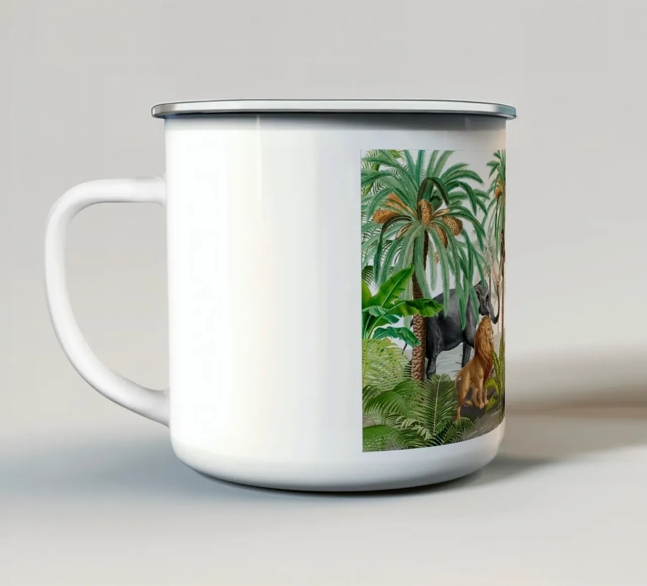 Avventura nella natura africana d'epoca tazza in smalto da Vintage World - Uta Naumann