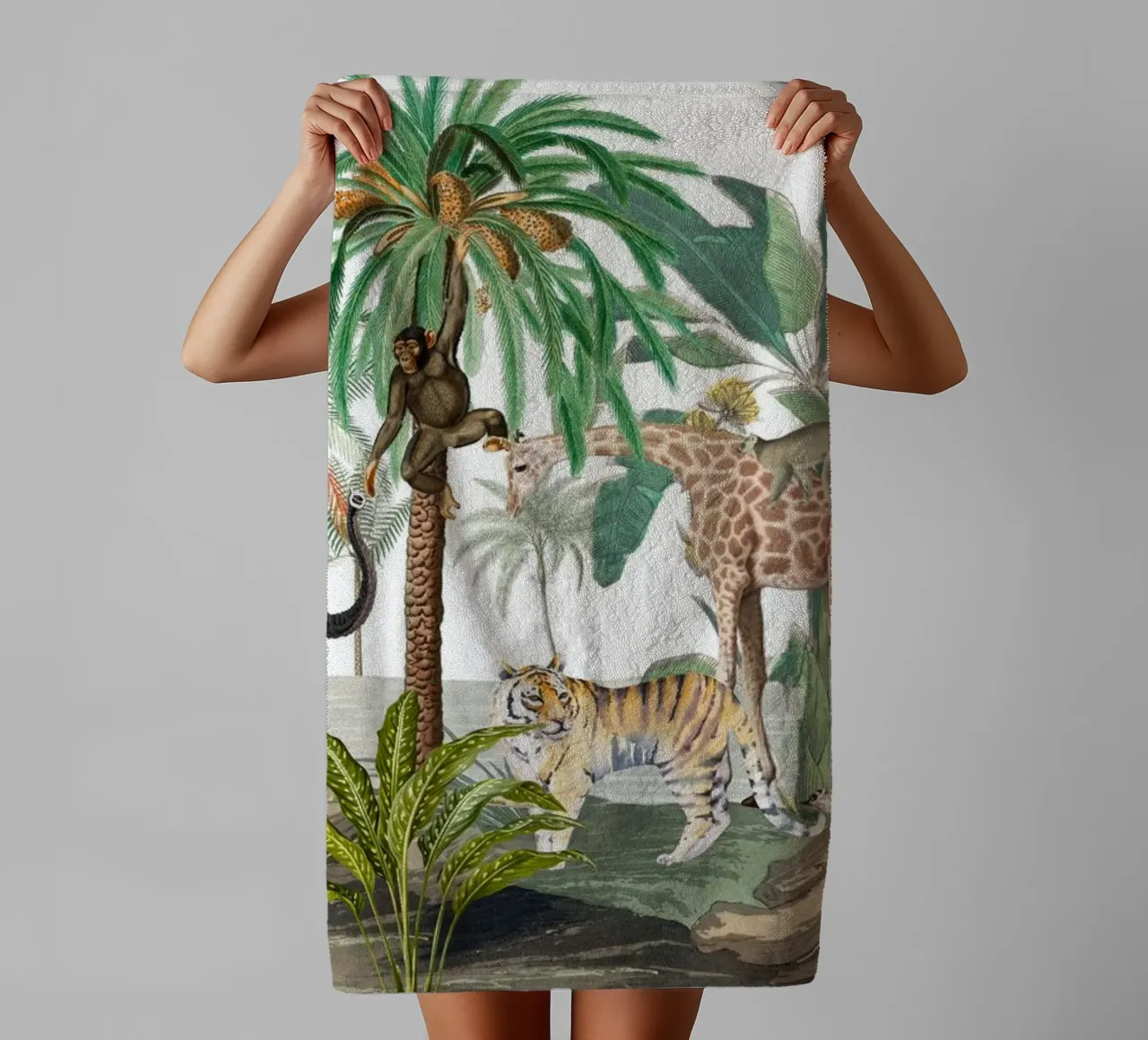 Avventura nella natura africana d'epoca asciugamano da bagno da Vintage World - Uta Naumann