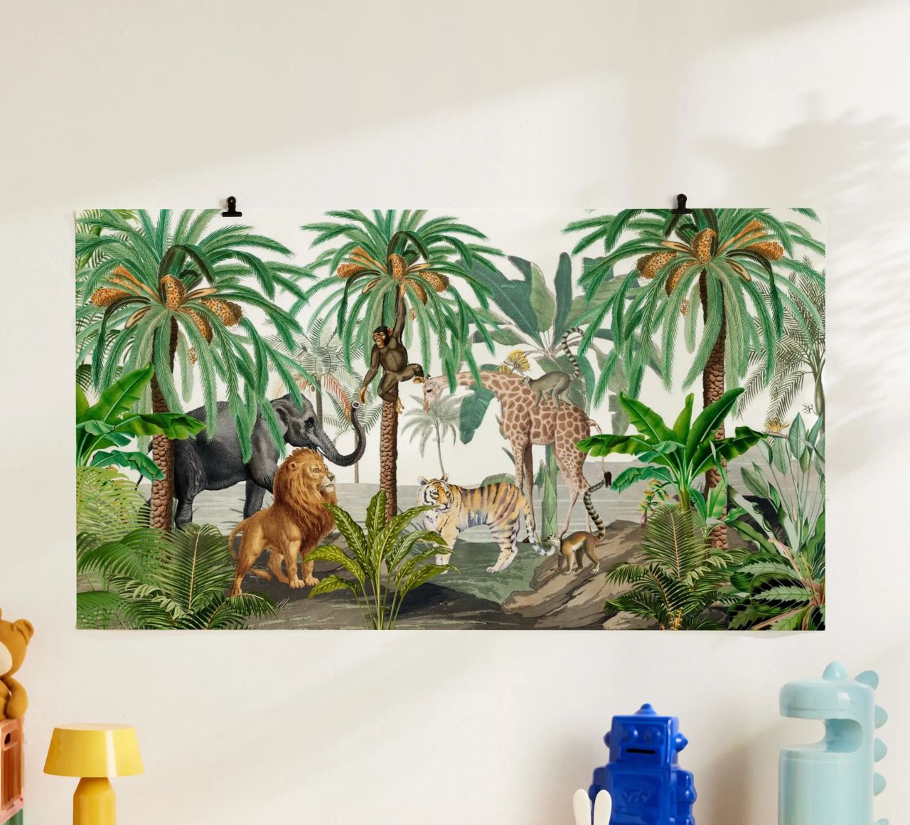 Vintage Afrikaans wildlife avontuur poster van Vintage World - Uta Naumann