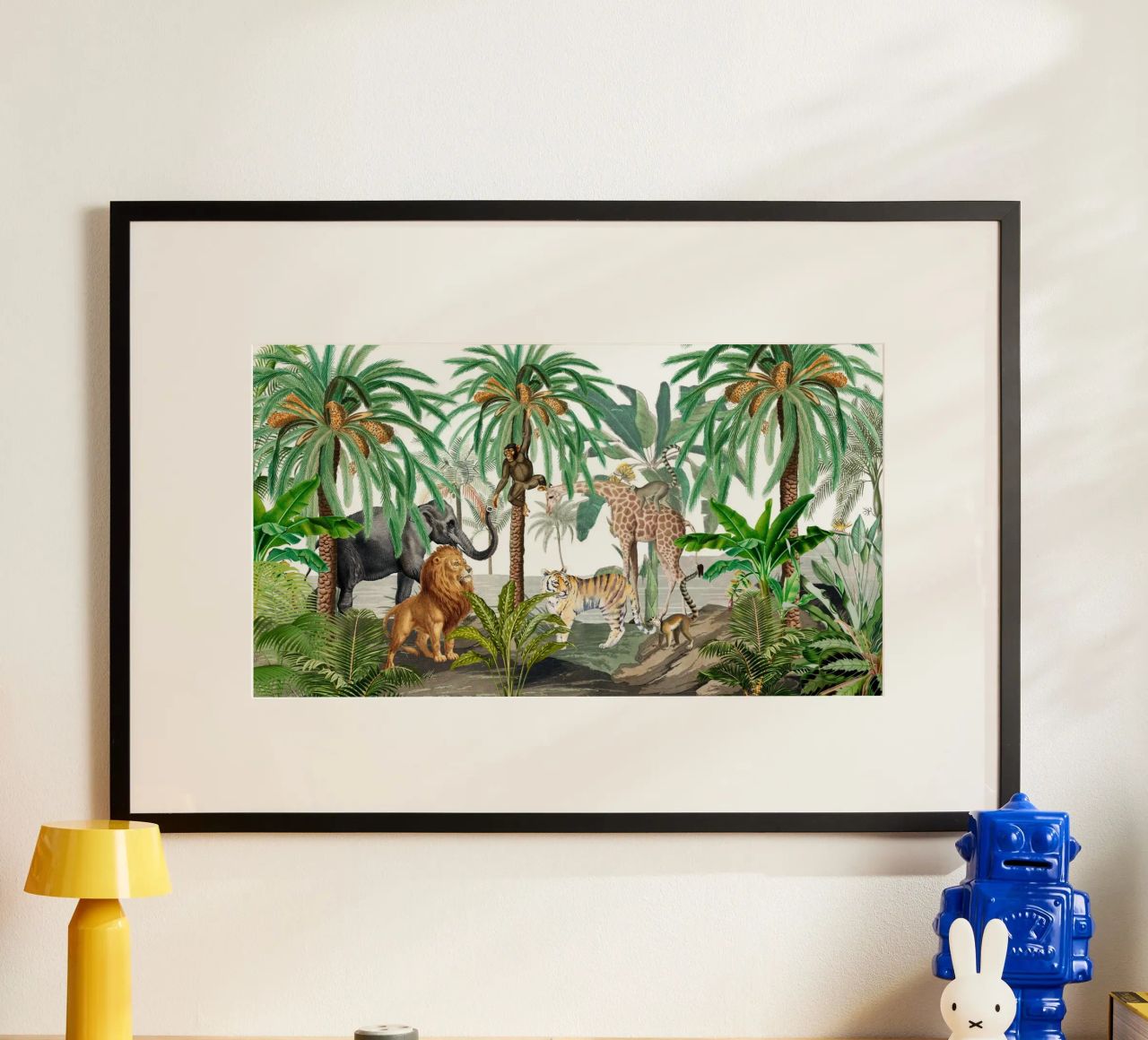Vintage Afrikaans wildlife avontuur poster van Vintage World - Uta Naumann