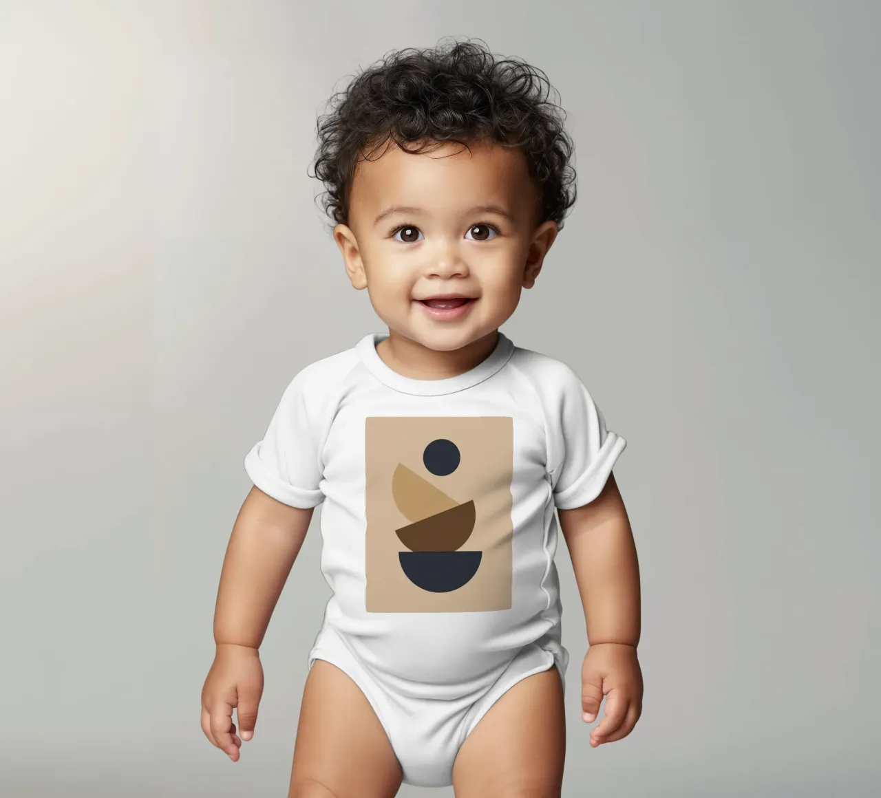 Geometric shapes stacked body neonato maniche corte da LisaArtes