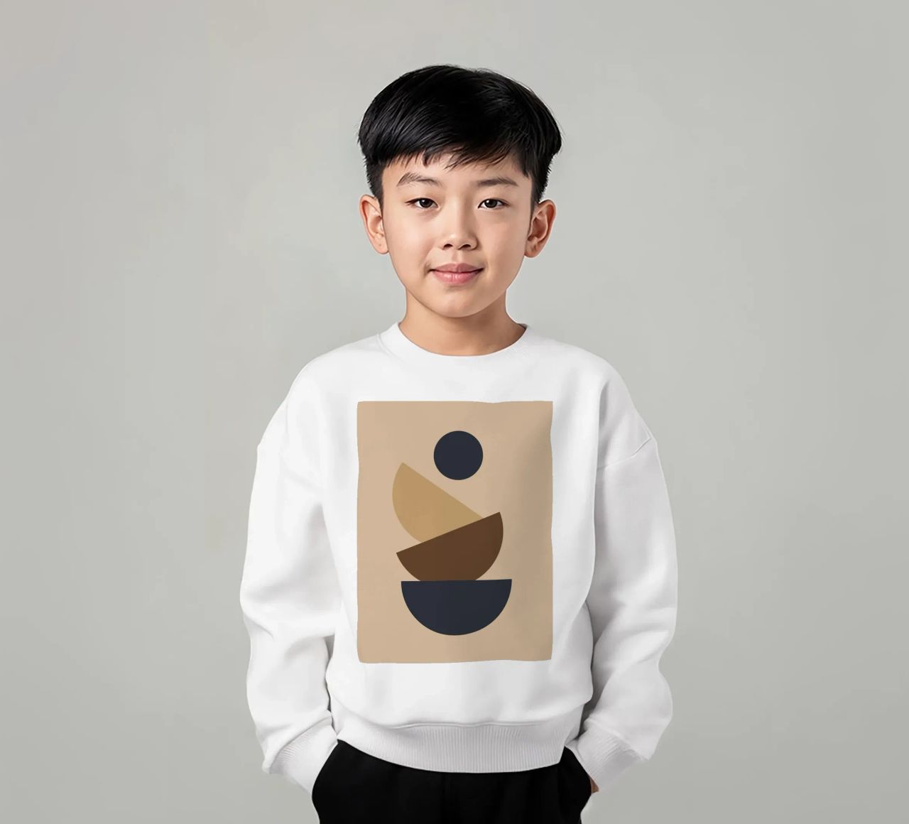Geometric shapes stacked felpa bambino da LisaArtes