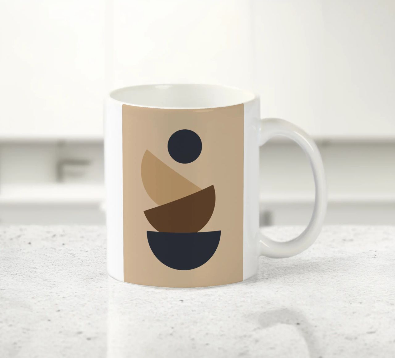 Geometric shapes stacked tazza in ceramica da LisaArtes