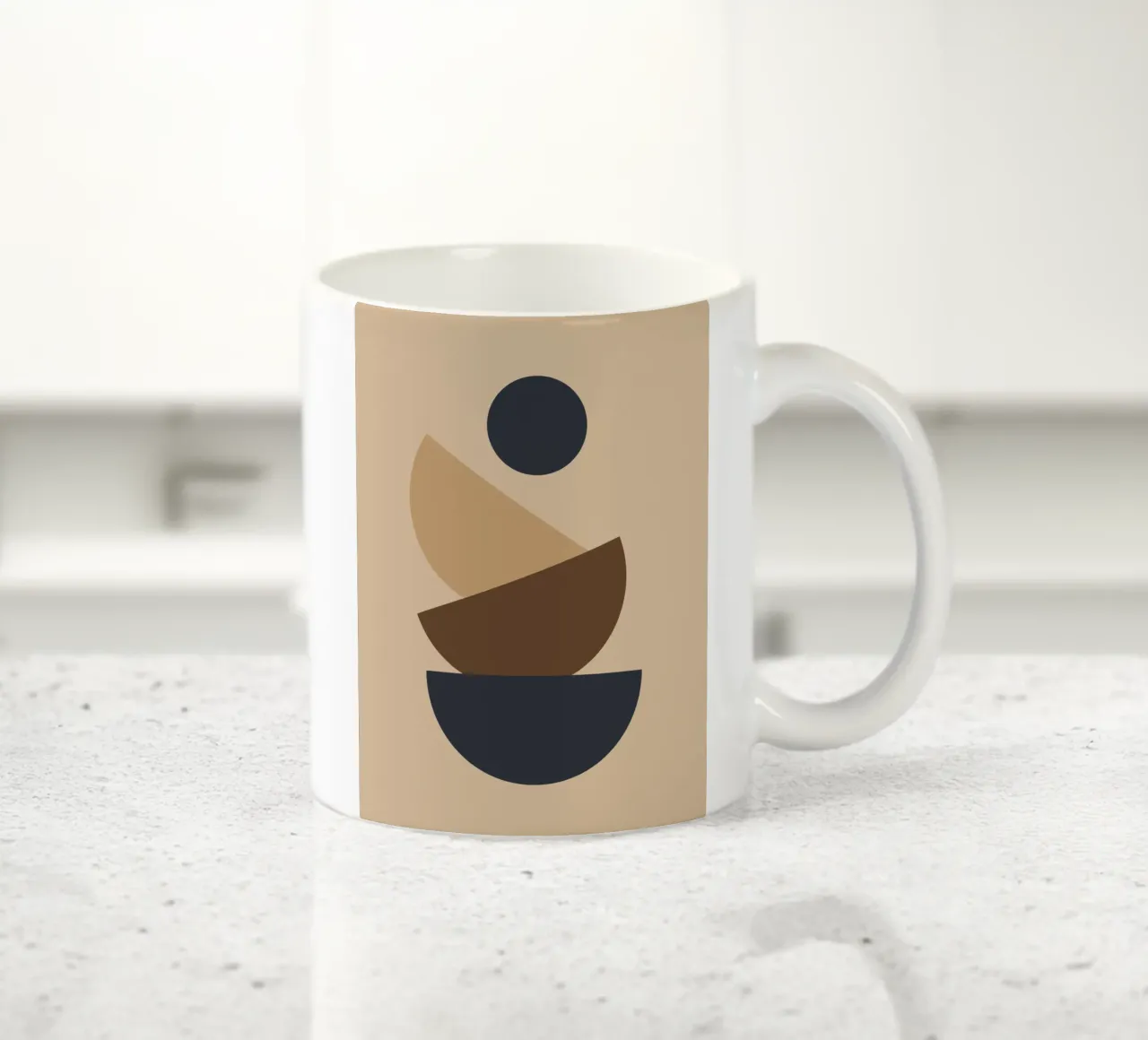 Geometric shapes stacked keramische mok van LisaArtes