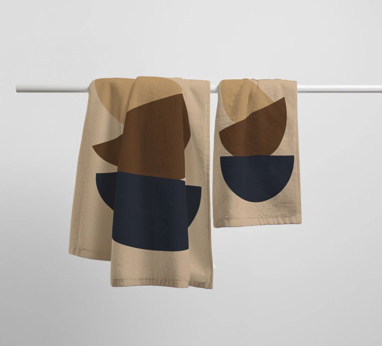 Geometric shapes stacked asciugamano da bagno da LisaArtes