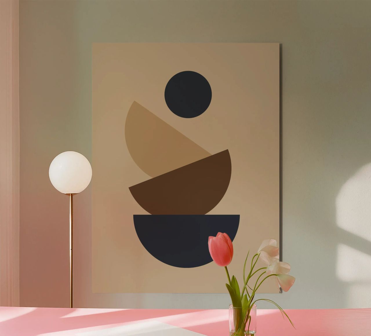 Geometric shapes stacked alluminio dibond da LisaArtes