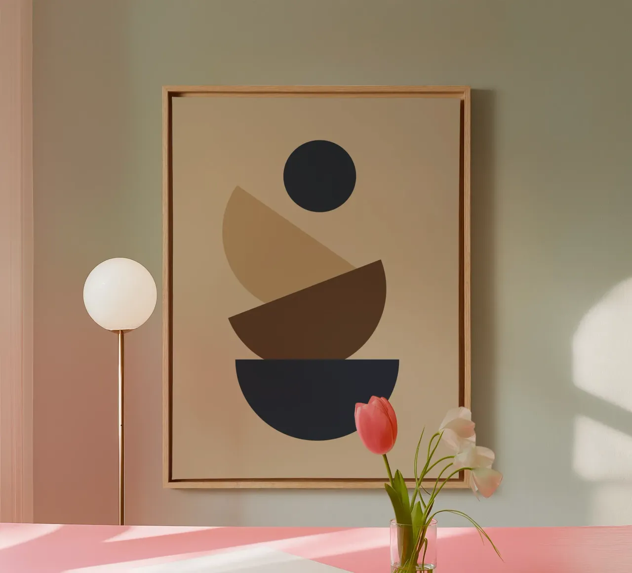 Geometric shapes stacked tela con Cornice a cassetta da LisaArtes