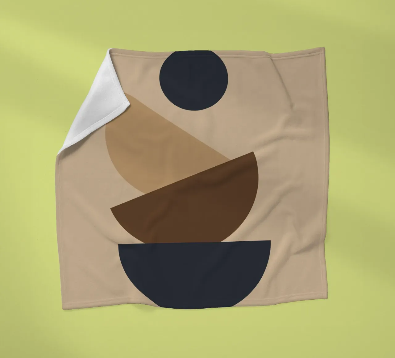 Geometric shapes stacked fleece blanket by LisaArtes