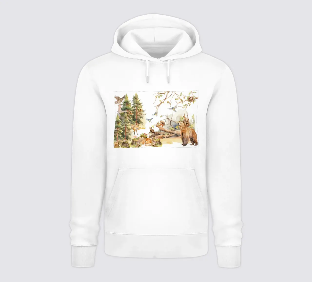 Amici del bosco stravaganti nella foresta felpa con cappuccio da Vintage World - Uta Naumann