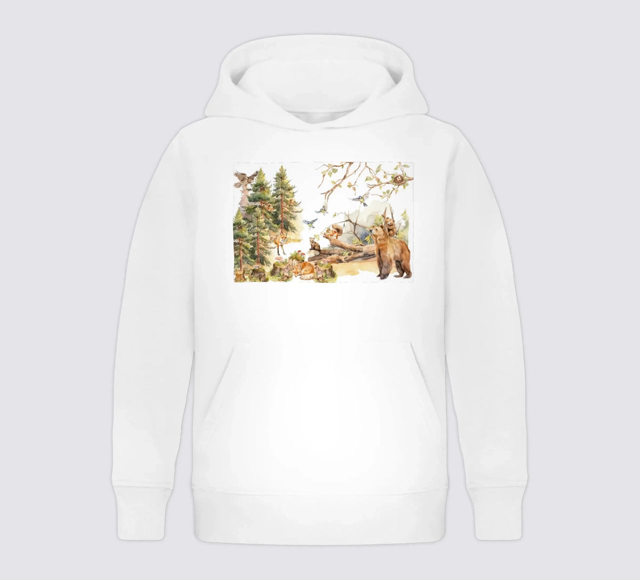 Grillige bosvrienden in bos kinder hoodie van Vintage World - Uta Naumann