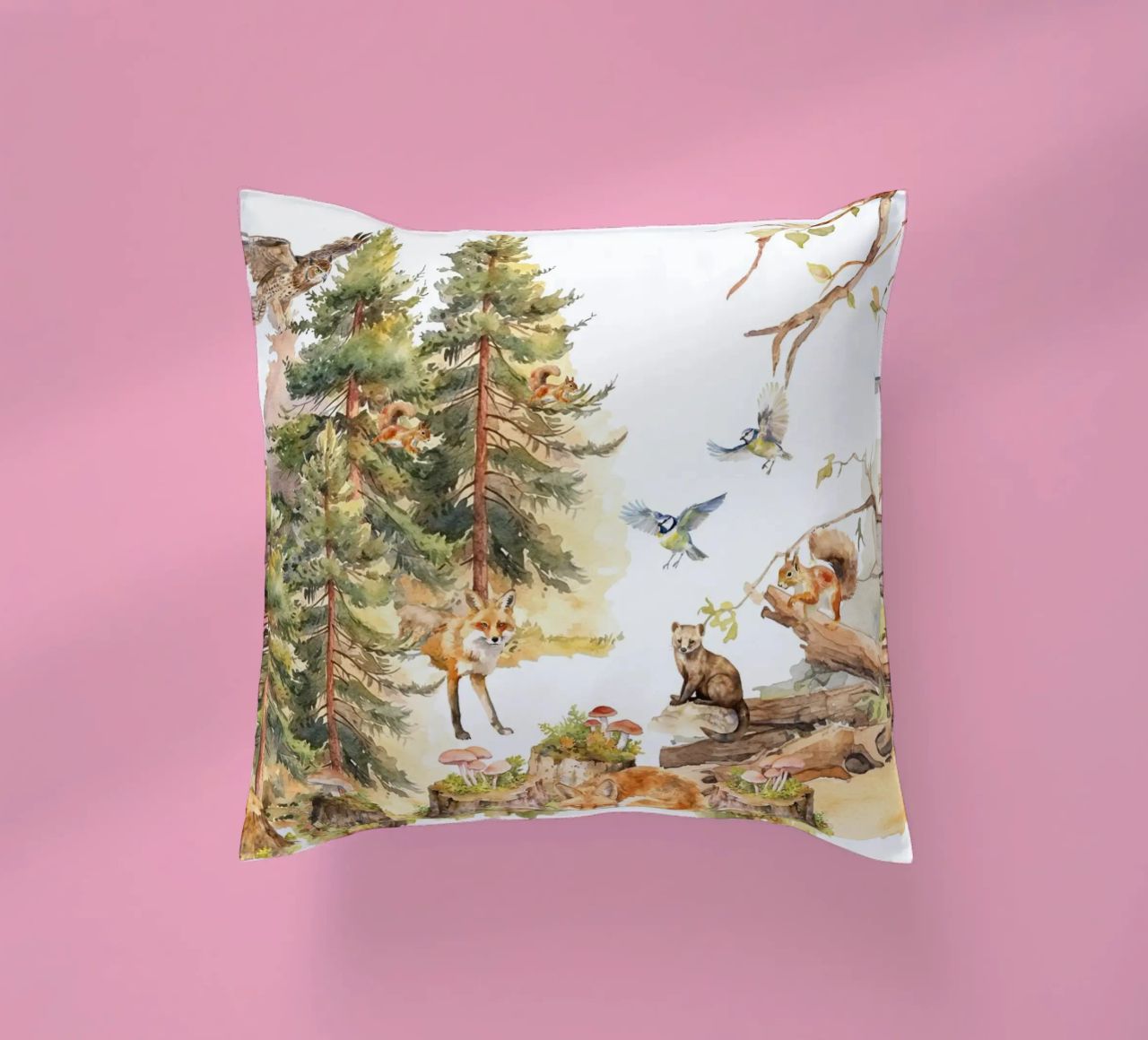 Amici del bosco stravaganti nella foresta cuscino da Vintage World - Uta Naumann