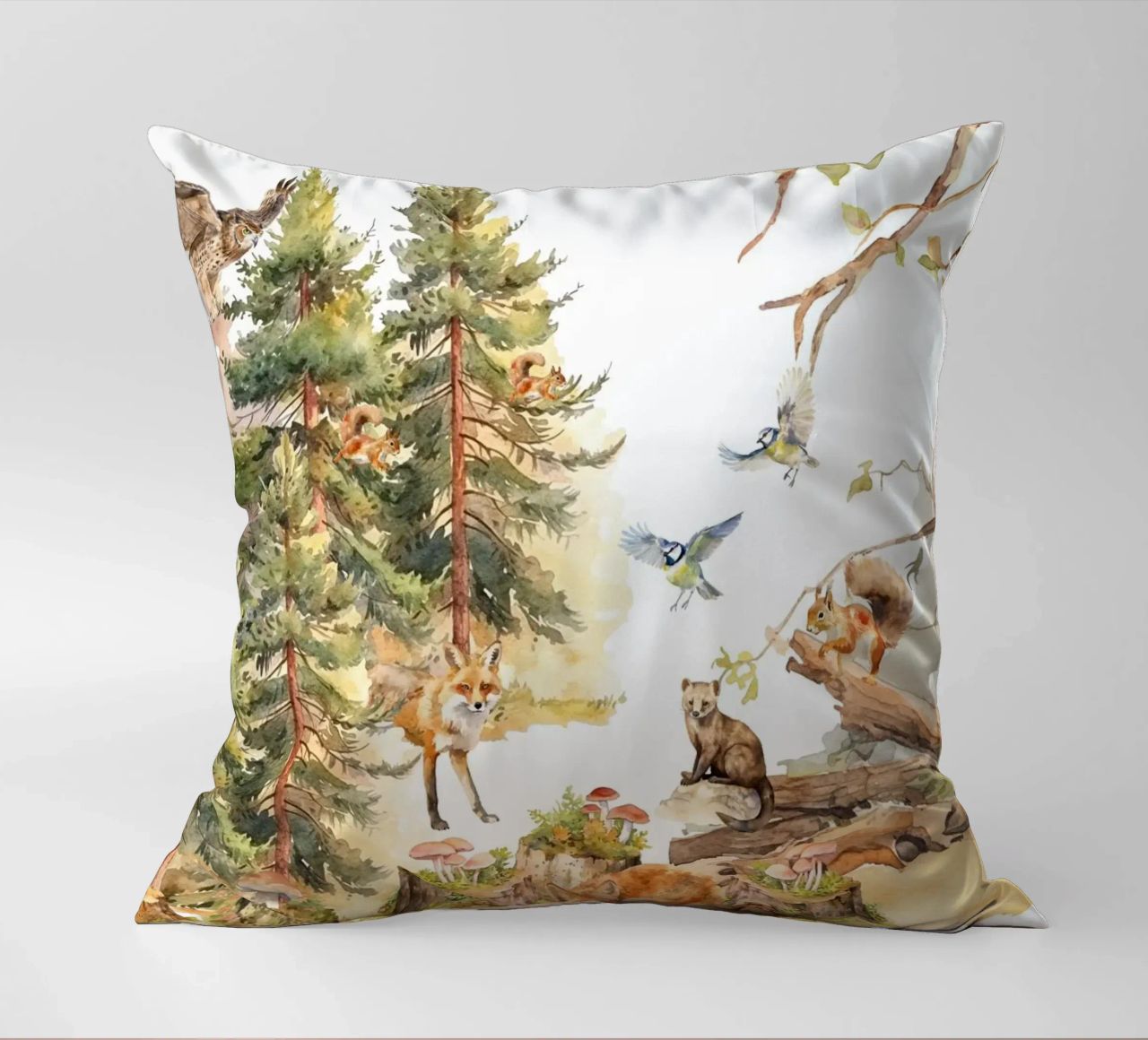 Amici del bosco stravaganti nella foresta cuscino da Vintage World - Uta Naumann