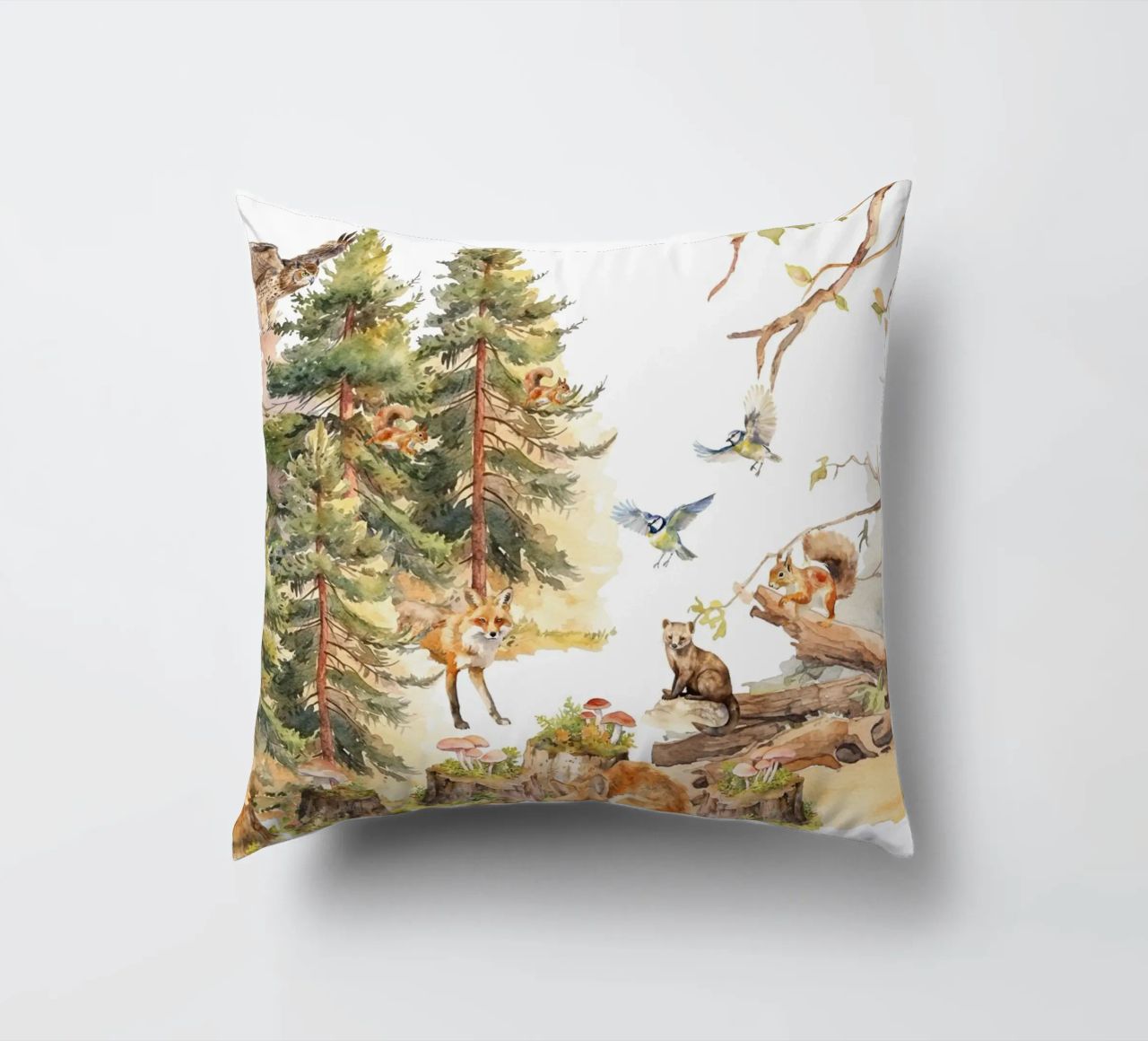 Amici del bosco stravaganti nella foresta cuscino da Vintage World - Uta Naumann
