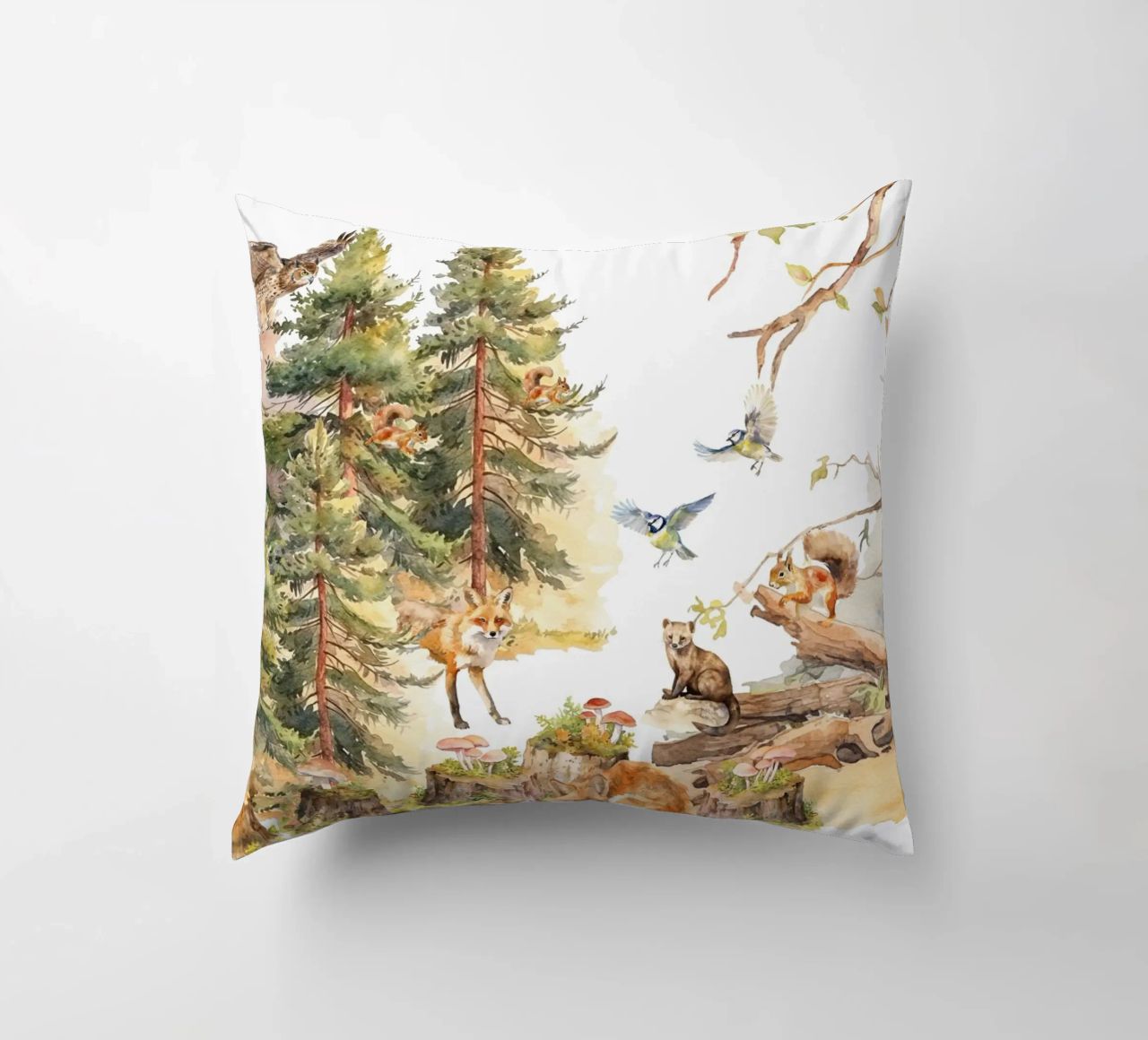Amici del bosco stravaganti nella foresta cuscino da Vintage World - Uta Naumann