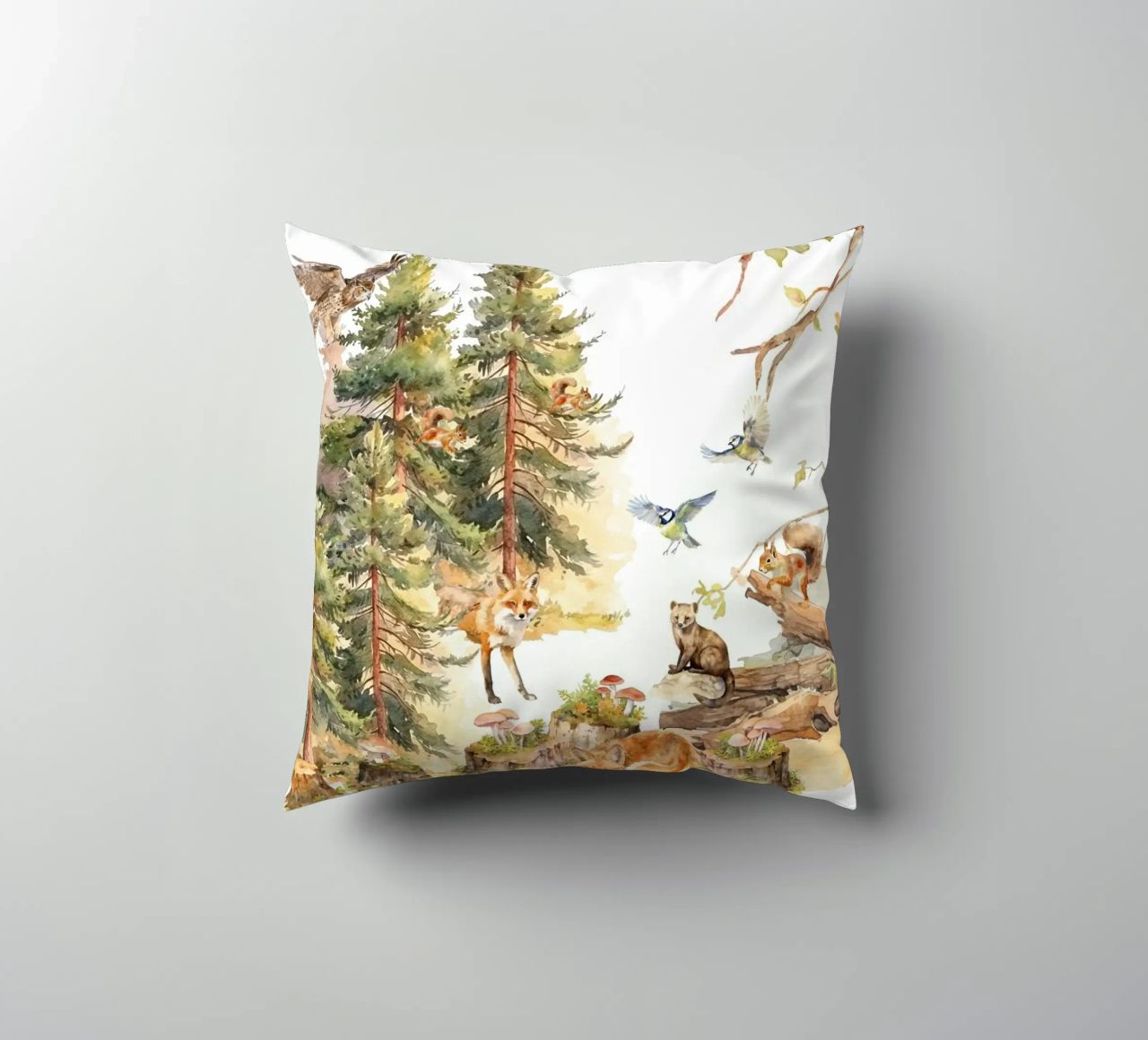 Amici del bosco stravaganti nella foresta cuscino da Vintage World - Uta Naumann