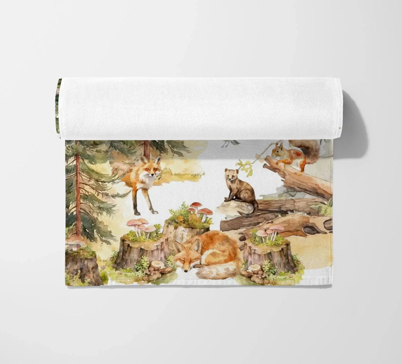 Amici del bosco stravaganti nella foresta telo mare da Vintage World - Uta Naumann