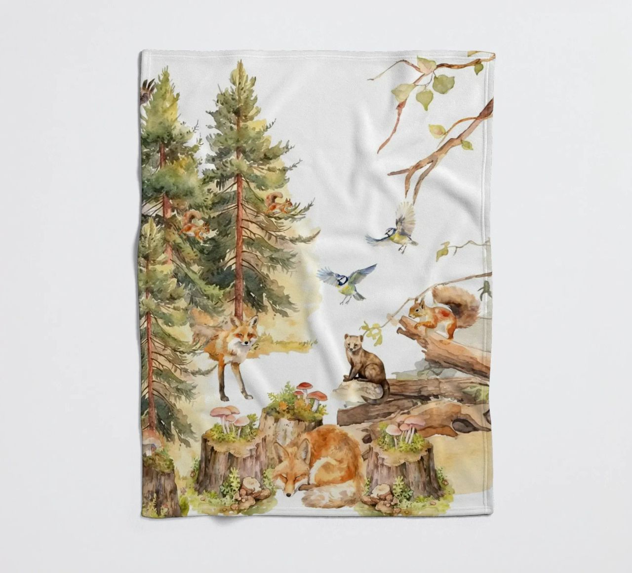 Amici del bosco stravaganti nella foresta coperta in pile da Vintage World - Uta Naumann