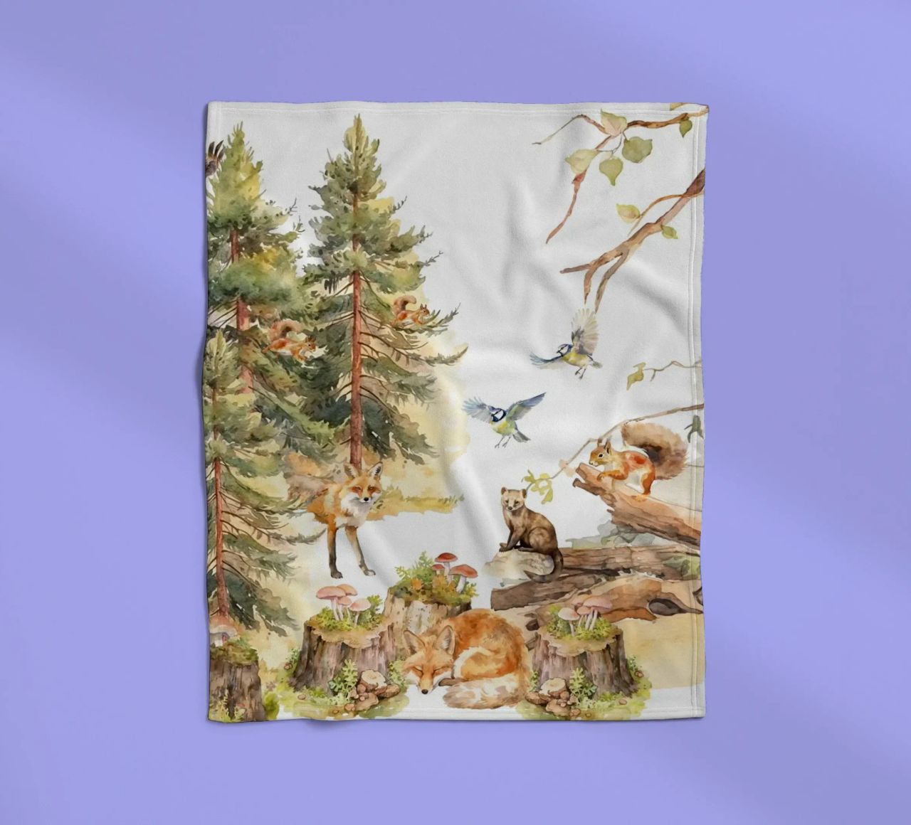 Amici del bosco stravaganti nella foresta coperta in pile da Vintage World - Uta Naumann