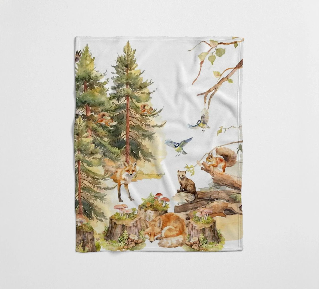 Amici del bosco stravaganti nella foresta coperta in pile da Vintage World - Uta Naumann