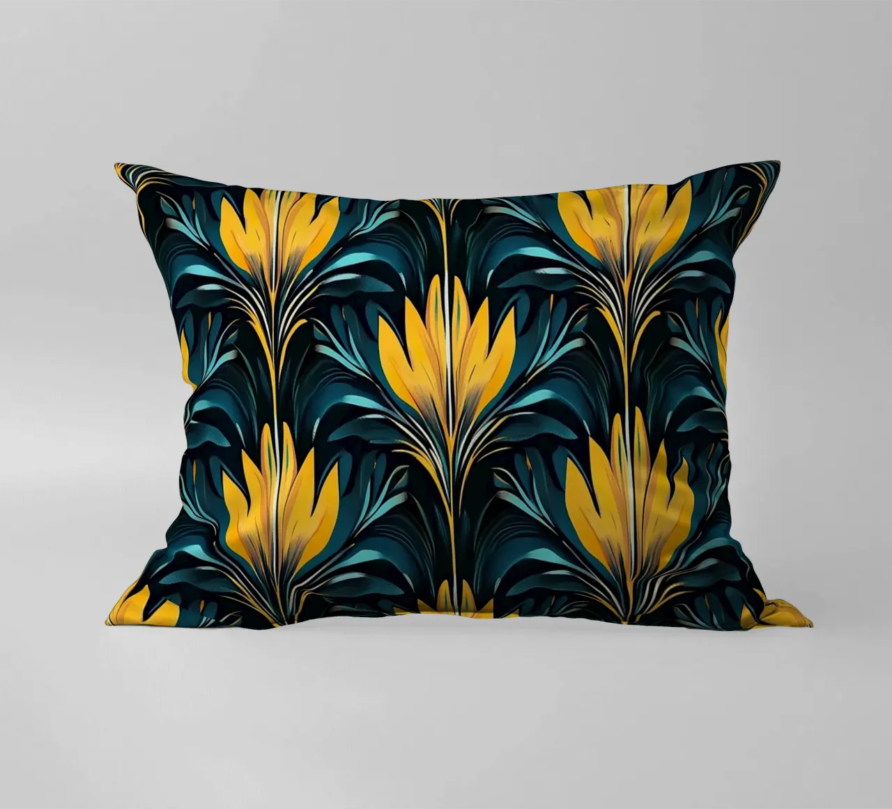Deco Dawn: Elegance in Motion cuscino da Nikis Art Studio