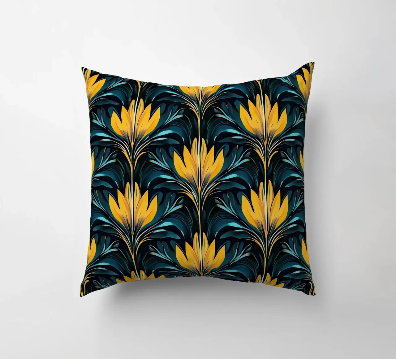 Deco Dawn: Elegance in Motion cuscino da Nikis Art Studio