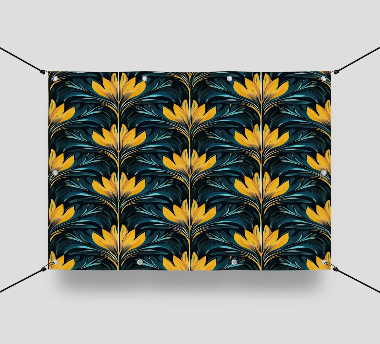 Deco Dawn: Elegance in Motion telo in pvc da Nikis Art Studio