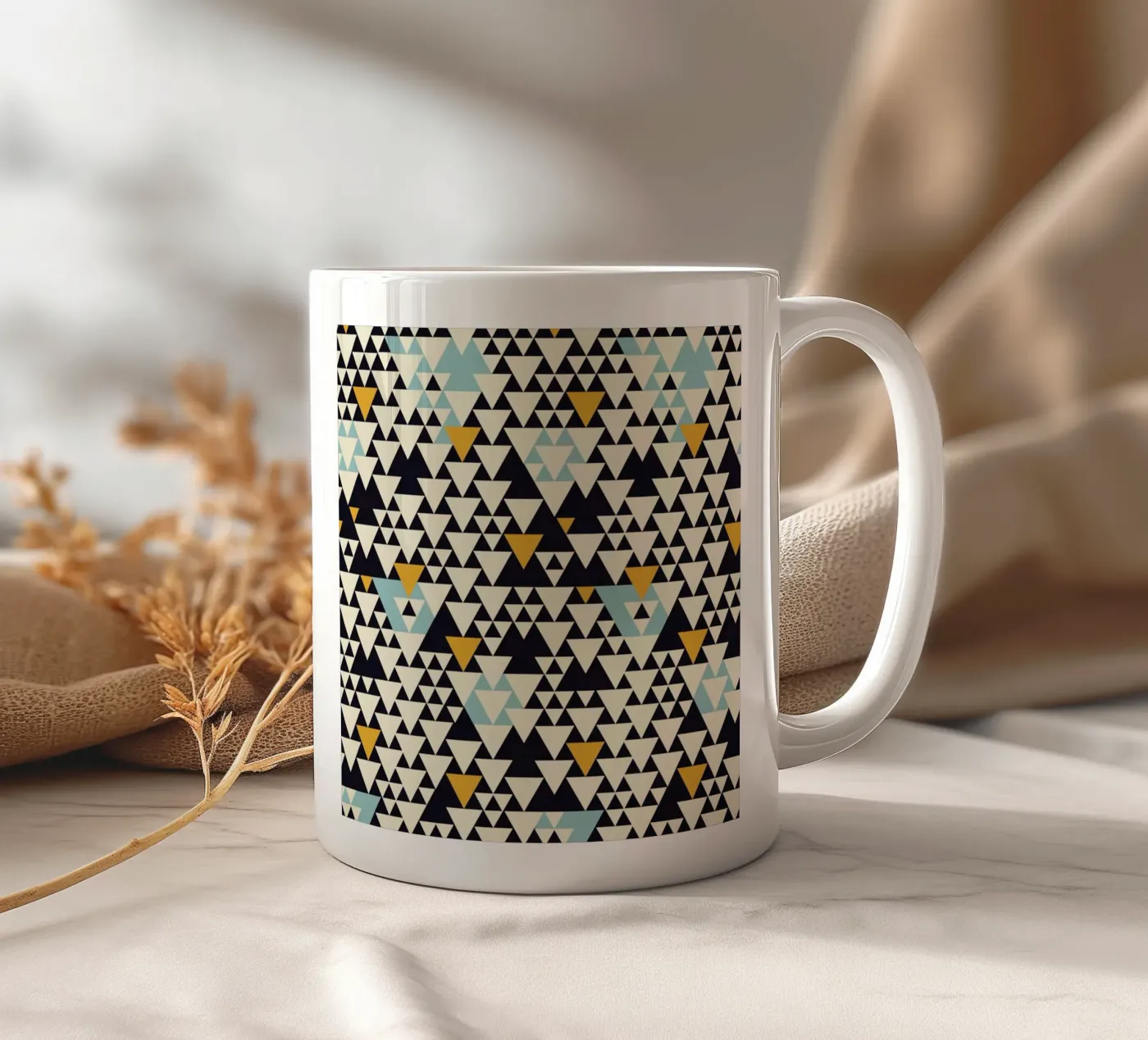 Pattern 3 Keramik Tasse von Florent Bodart