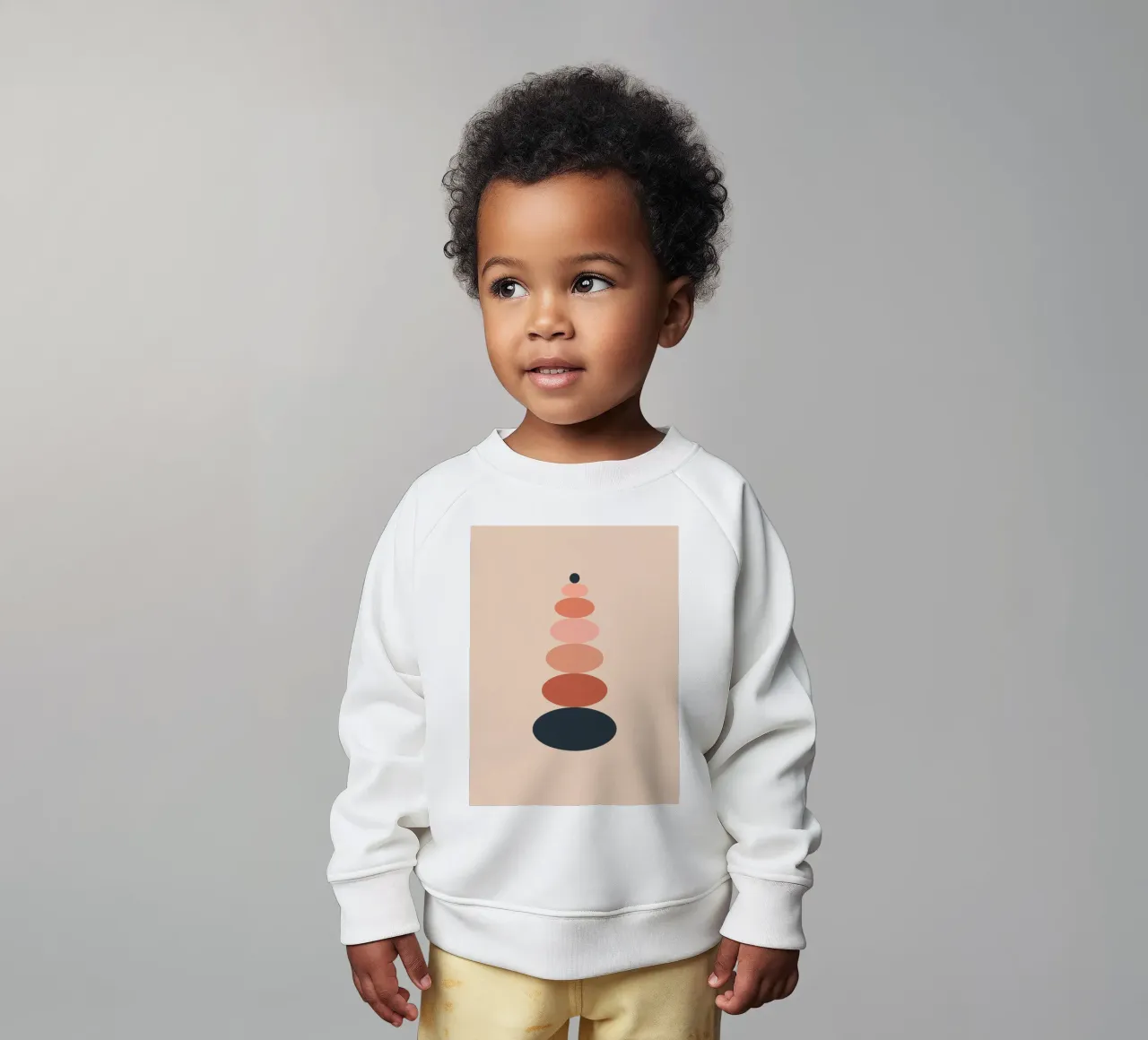 Stacked oval shapes felpa neonato da LisaArtes