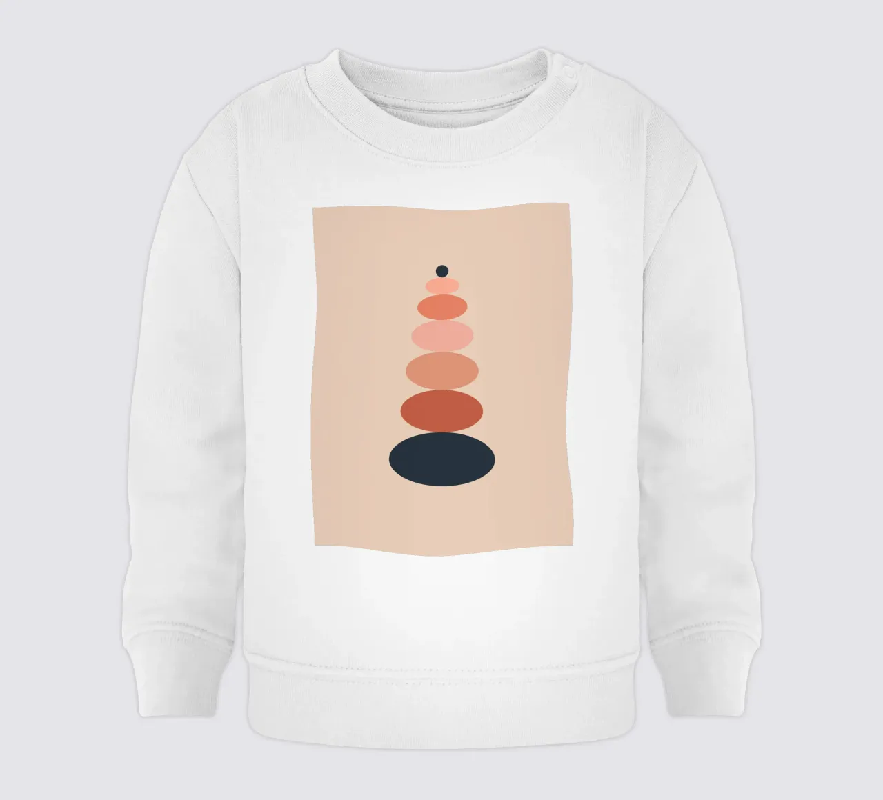 Stacked oval shapes felpa neonato da LisaArtes