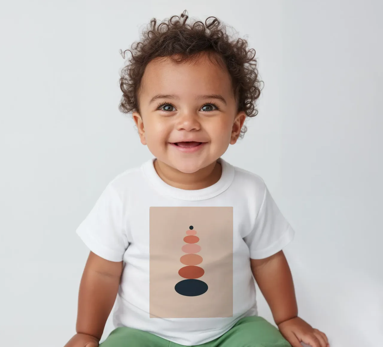 Stacked oval shapes maglietta neonato da LisaArtes