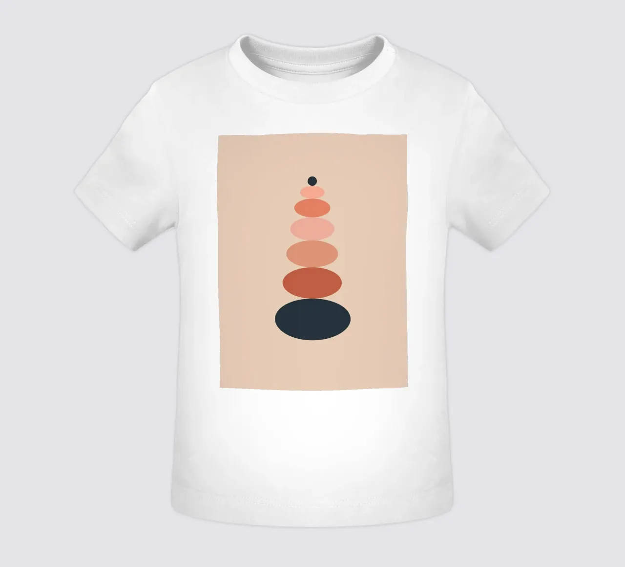 Stacked oval shapes maglietta neonato da LisaArtes
